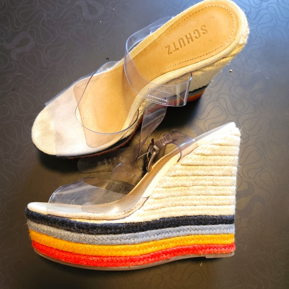 Schutz Wedge Sandals